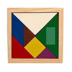 Puzzle de madera natural con 7 piezas | ZONA1 | 30 x 15