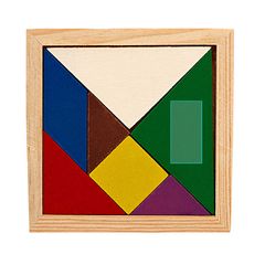 Puzzle de madera natural con 7 piezas | ZONA1 | 30 x 15