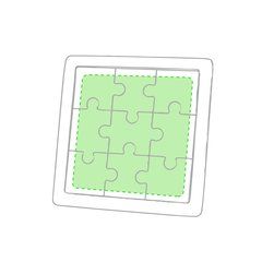 Puzzle personalizable de madera con 9 piezas | Centrado | 110 x 110