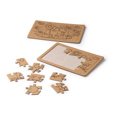 Puzzle de cartón reciclado