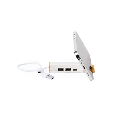 Puerto USB con soporte para smartphone