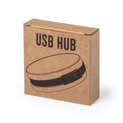 Puerto USB compacto y ecológico en caña de trigo con 4 puertos