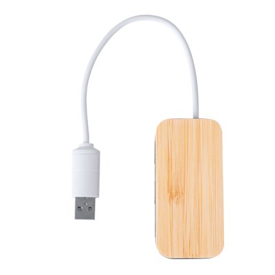 Puerto USB con Tipo C Aluminio y Bambú Plat