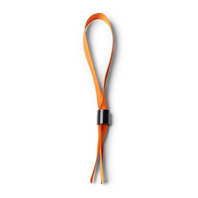 Pulsera ajustable de poliéster con cierre de seguridad Naranja