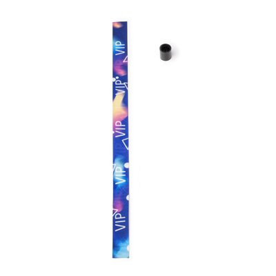 Pulsera ajustable de poliéster para sublimación con cierre seguro Blanco