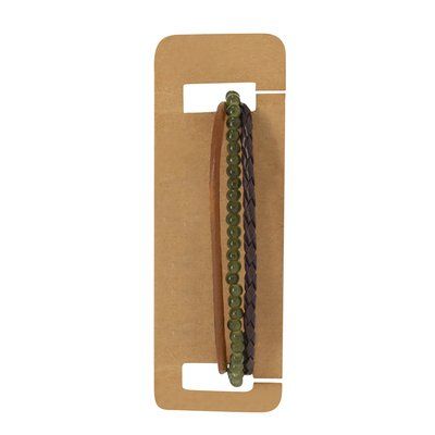 Pulsera de cuero marrón claro