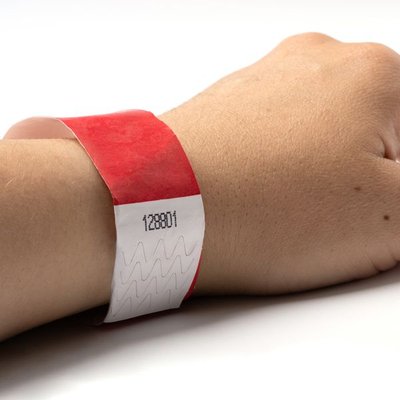 Pulsera para eventos con numeración