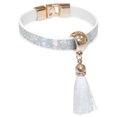 Pulsera Holográfica con Borla