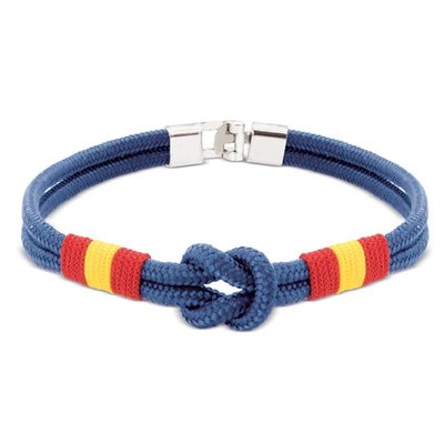 Pulsera Nudo con Bandera España Azul