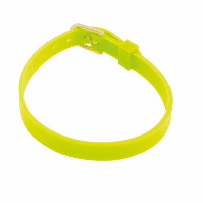 Pulsera de plástico ajustable con mini hebilla de cinturón Fama
