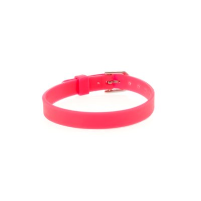 Pulsera de plástico ajustable con mini hebilla de cinturón