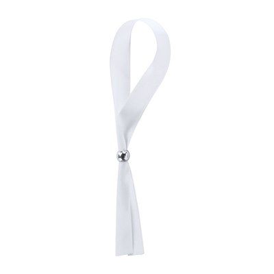 Pulsera de poliéster ajustable Blanco