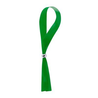 Pulsera de poliéster ajustable Verde Helecho