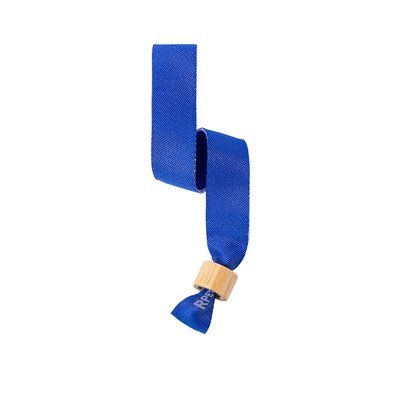 Pulsera RPET con Cierre de Bambú Azul