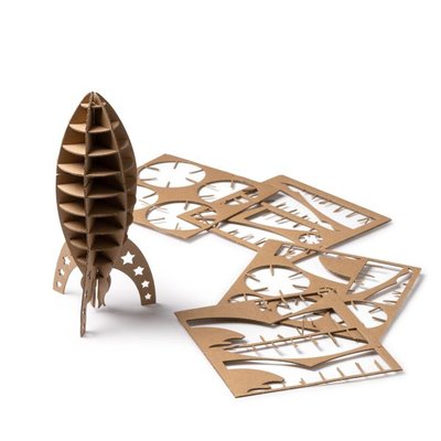 Puzzle 3D de cartón kraft