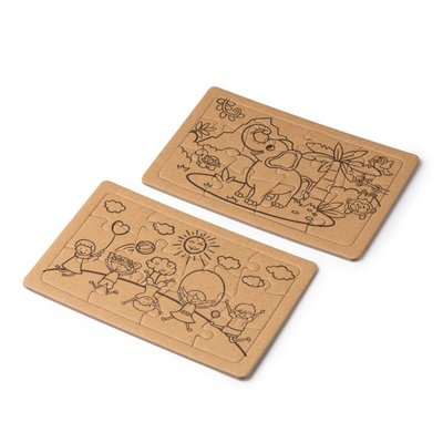 Puzzle de cartón reciclado