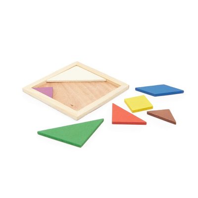 Puzzle de madera natural con 7 piezas