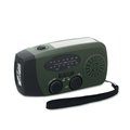 Radio portátil con linterna y power bank Verde Oscuro