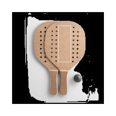 Raquetas de playa con pelota y bolsa de algodón | Delantera | 175 x 60