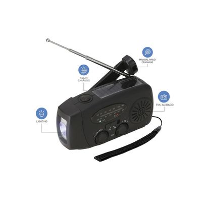 Radio de emergencia con linterna