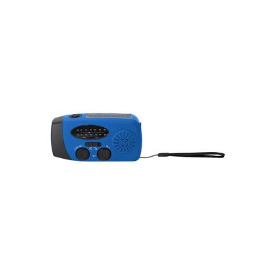 Radio de emergencia con linterna Azul