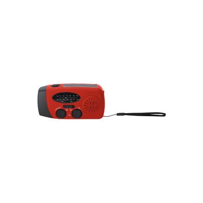 Radio de emergencia con linterna Roj