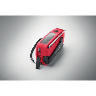 Radio portátil con linterna y power bank