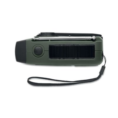 Radio portátil con linterna y power bank