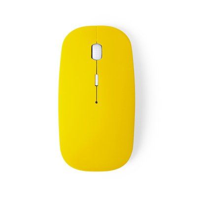 Ratón inalámbrico USB diseño extraplano de colores Amarillo