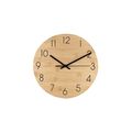 Reloj de pared bambú con números negros