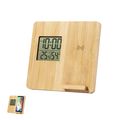 Reloj Estación y Soporte Cargador 10W Bambú