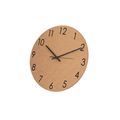 Reloj de pared corcho números metálicos
