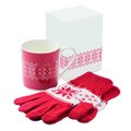 Regalo de invierno Set de guantes y taza Rojo