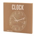 Reloj de pared bambú con números negros