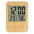 Reloj Termómetro Higrómetro en Bambú