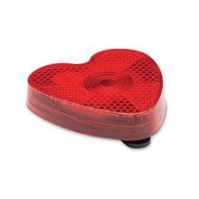 Reflector en forma de corazón con clip Rojo