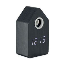 Reloj despertador con cuco Negro
