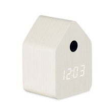 Reloj despertador pequeño con alarma cuco Blanco