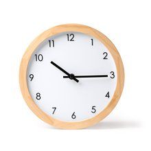 Reloj de pared vintage de bambú Crudo Talla Única Adulto