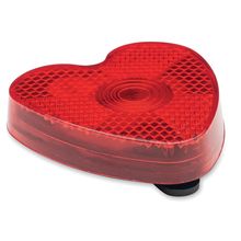 Reflector en forma de corazón con clip Rojo