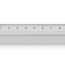 Regla Triangular de Aluminio 30cm Plata Mate