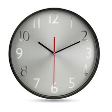 Reloj de pared de aluminio Negro