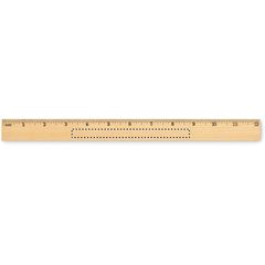 Regla de madera de pino de 30 cm | INCH SIDE | 140 x 10