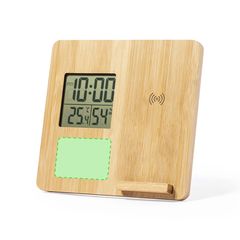 Reloj Estación y Soporte Cargador 10W Bambú | Debajo de la pantalla | 65 x 45