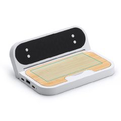Reloj cargador inalámbrico con alarma y soporte plegable | ZONA1 | 60 x 40