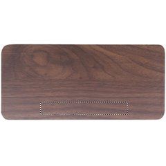 Reloj despertador efecto madera con cargador inalámbrico | Frontal Inferior | 80 x 12