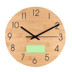Reloj de pared bambú con números negros | Area 2 | 100 x 40