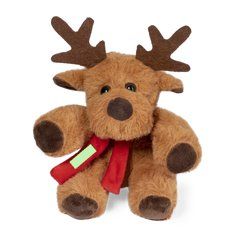 Reno Navideño de Peluche con Bufanda Personalizable | En la bufanda | 30 x 10