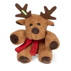 Reno Navideño de Peluche con Bufanda Personalizable | Cuerno 1 | 8 x 30