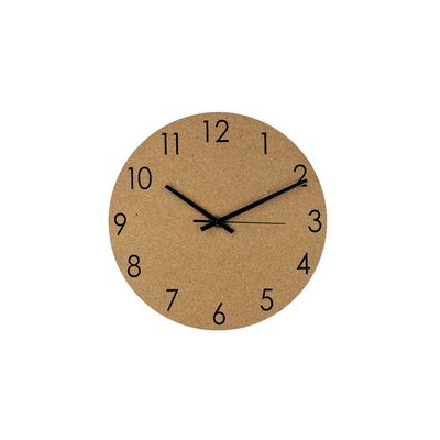 Reloj de pared corcho números metálicos